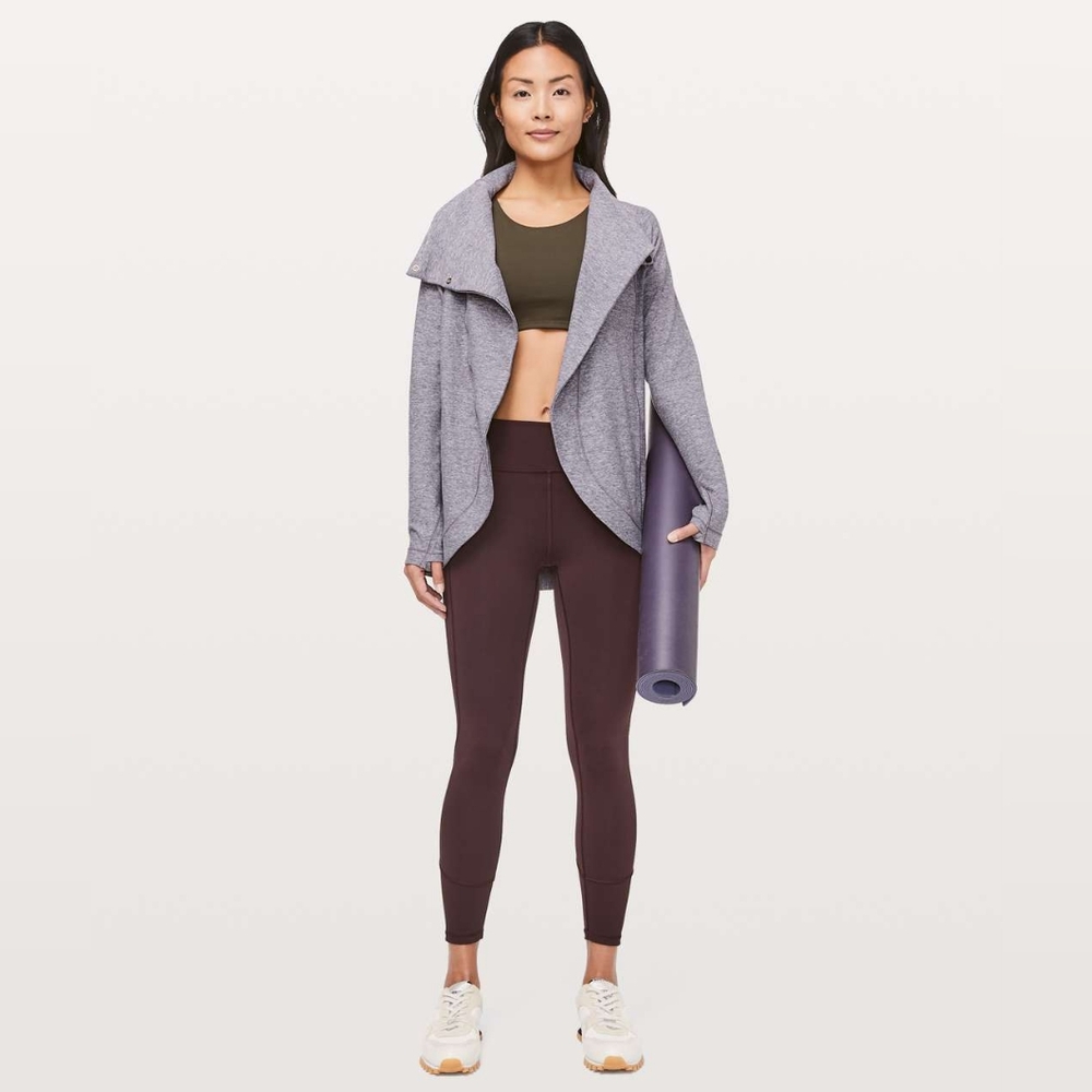 Lululemon Rulu Rally Wrap Heathered Graphite Purple - Picture 2 of 11